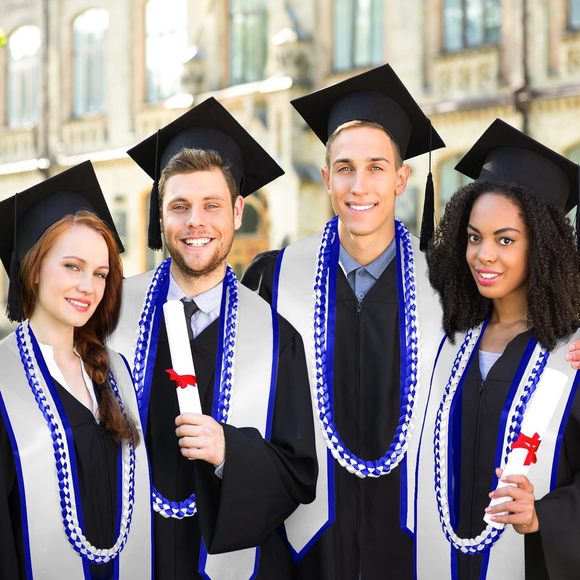 4 Pcs Graduation Leis With Graduation Stole Set 2024 Graduation Sash Ribbon🐹 - Picture 6 of 7
